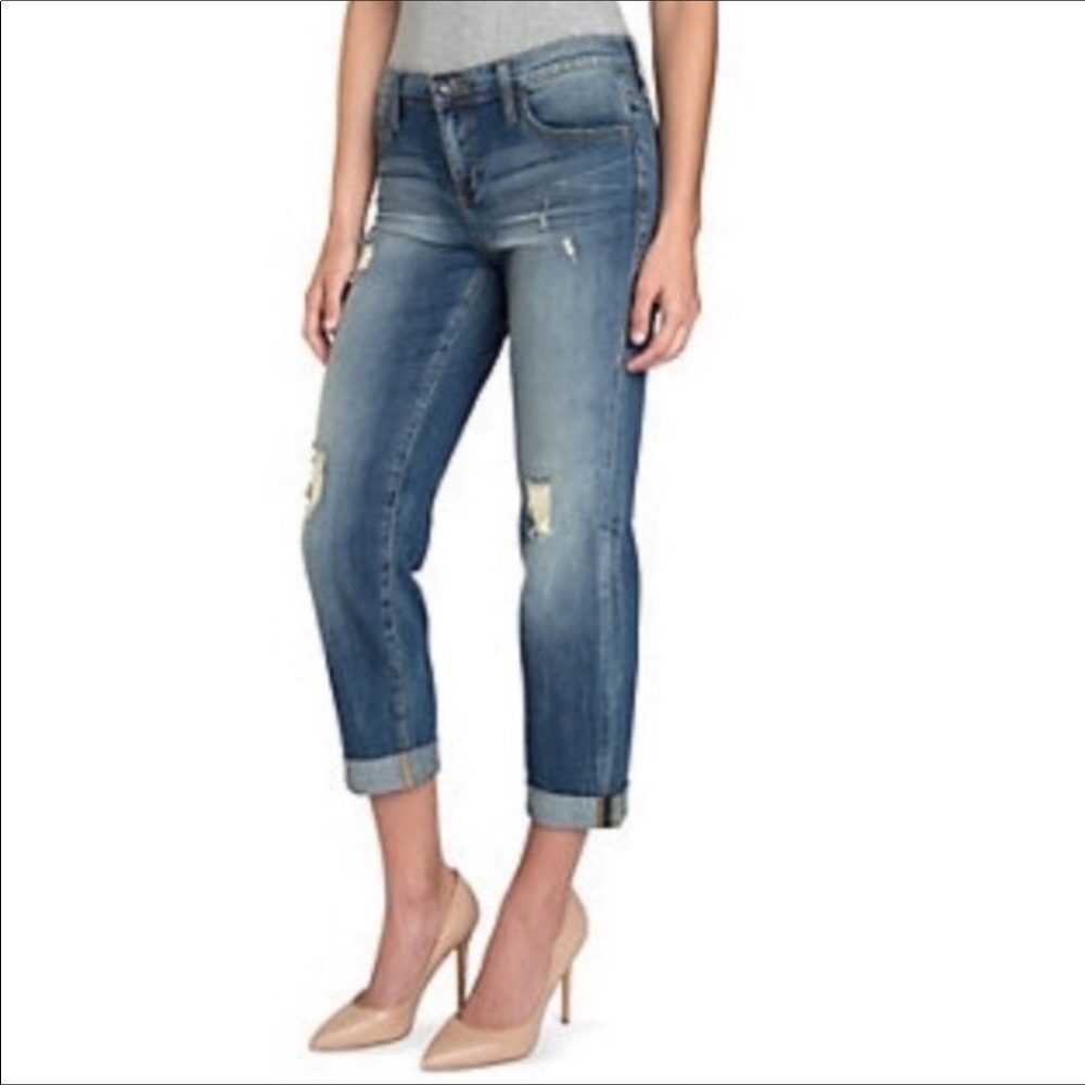 Rock & Republic Indee Distressed Cropped Jeans